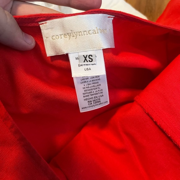 Anthropologie Corey Lynn Calter Adeline Romper In Red Size XS - Picture 7 of 7